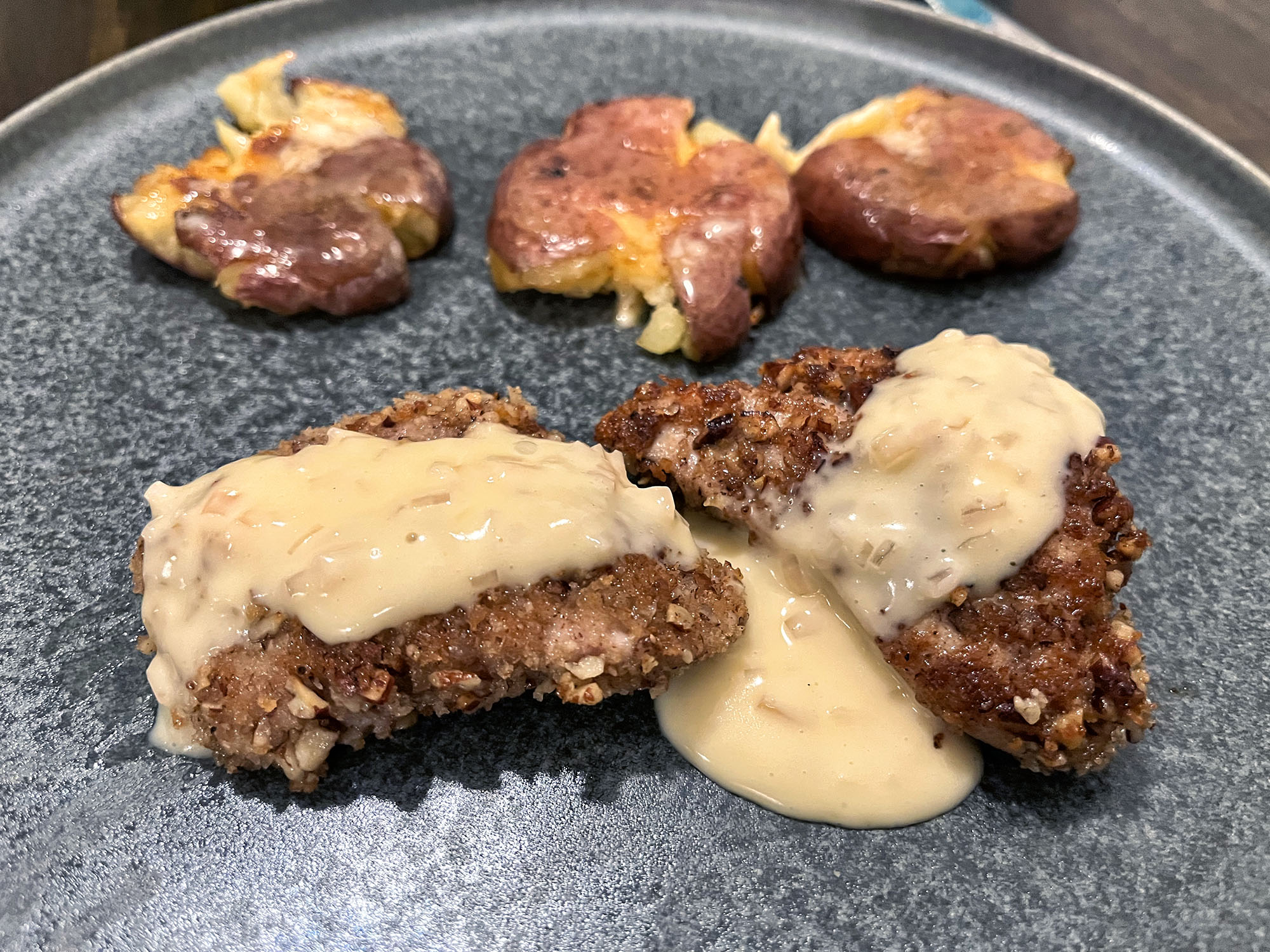Pecan Crusted Chicken with Beurre Blanc Sauce