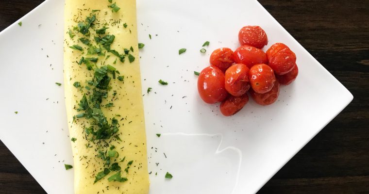 French Omelette with Blistered Tomatoes
